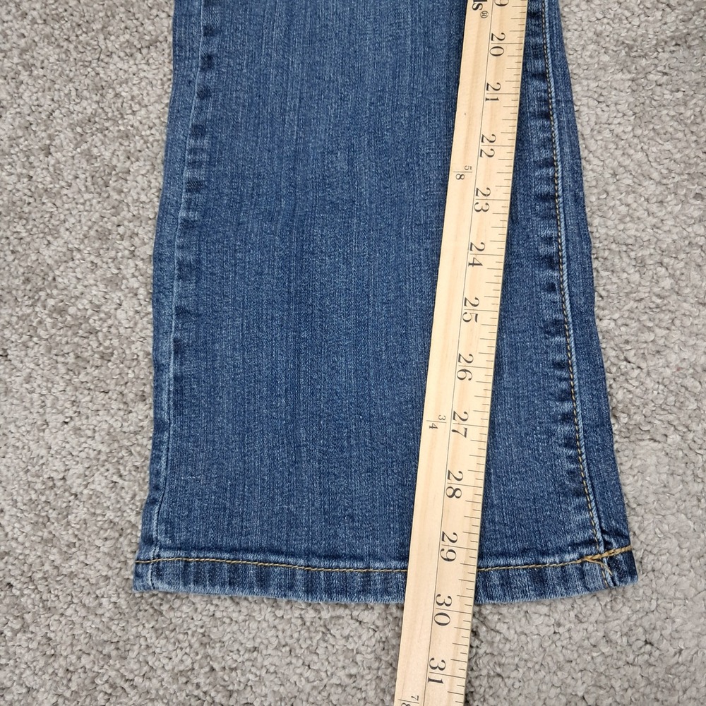 Liz & Co Womens Blue Stretch Straight Leg Jeans Size 6 Patch Pockets Mid Rise - Picture 8 of 10